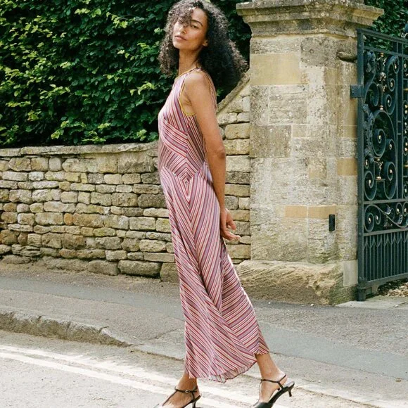 COPY - 【BRAND NEW】DOEN Adelana Silk Dress Le Marais Stripe - Picture 9 of 12